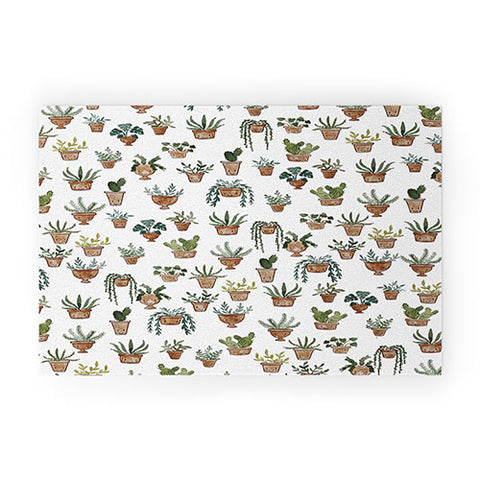 Dash and Ash Happy potted plants Welcome Mat