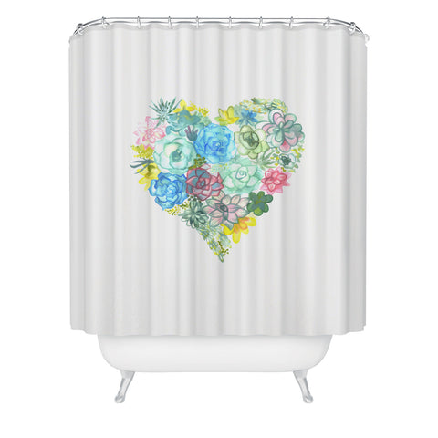 Dash and Ash Heart of Mine Shower Curtain
