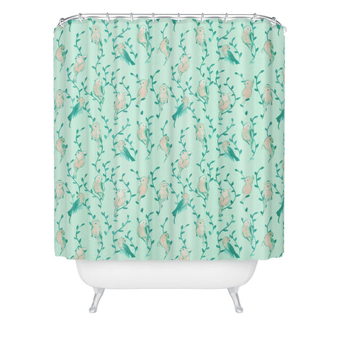 Dash and Ash Hello Hello Lovely Shower Curtain