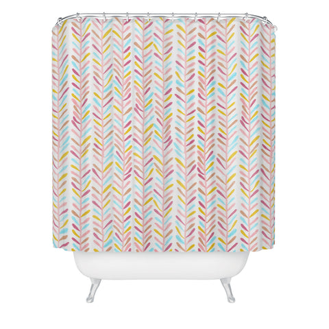 Dash and Ash Herring Colorways Shower Curtain