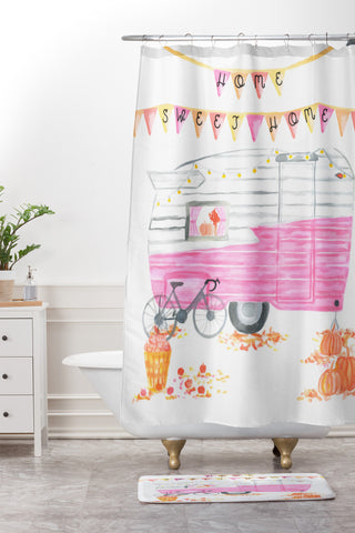 Dash and Ash HomeSweetShasta Shower Curtain And Mat