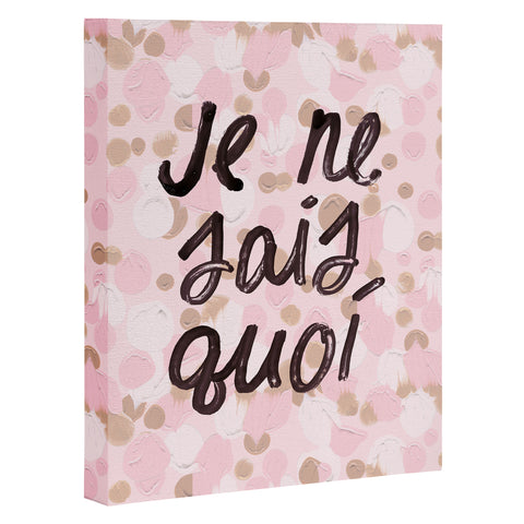 Dash and Ash Je ne sais quoi Pink Art Canvas