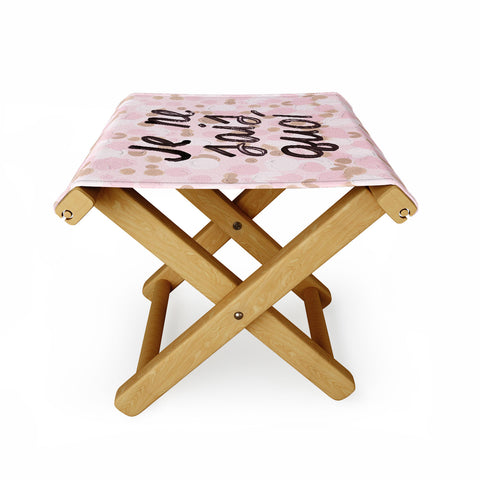 Dash and Ash Je ne sais quoi Pink Folding Stool