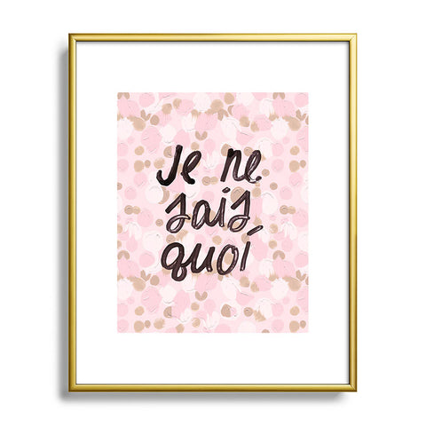 Dash and Ash Je ne sais quoi Pink Metal Framed Art Print