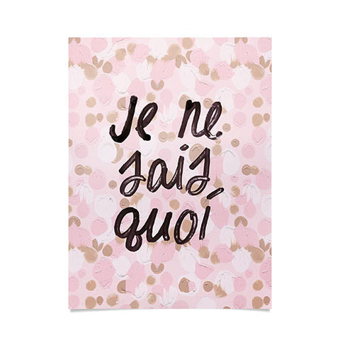 Dash and Ash Je ne sais quoi Pink Poster