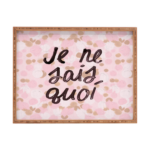 Dash and Ash Je ne sais quoi Pink Rectangular Tray