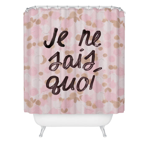 Dash and Ash Je ne sais quoi Pink Shower Curtain