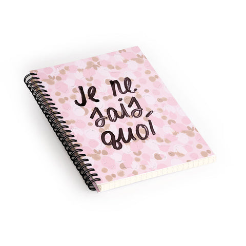 Dash and Ash Je ne sais quoi Pink Spiral Notebook