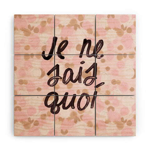 Dash and Ash Je ne sais quoi Pink Wood Wall Mural