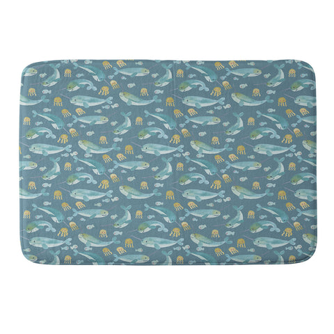 Dash and Ash Jelly Narwhal Memory Foam Bath Mat