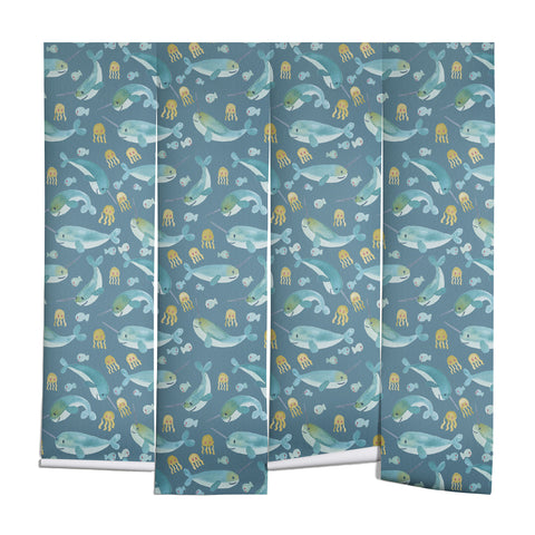 Dash and Ash Jelly Narwhal Wall Mural