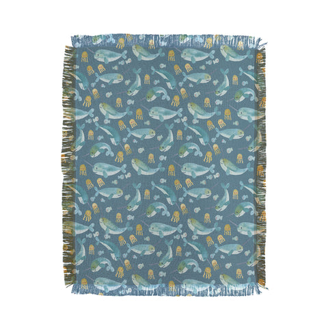 Dash and Ash Jelly Narwhal Throw Blanket