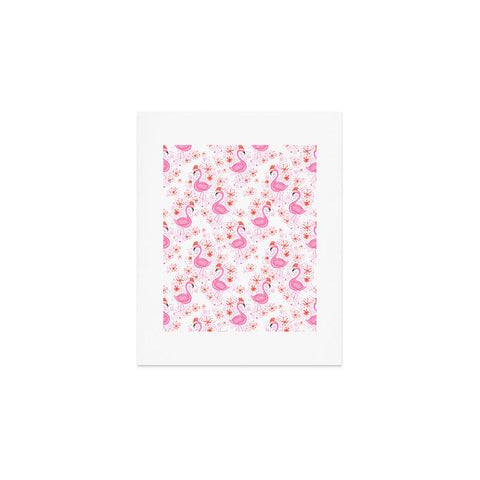 Dash and Ash Jolly Flamingo Art Print