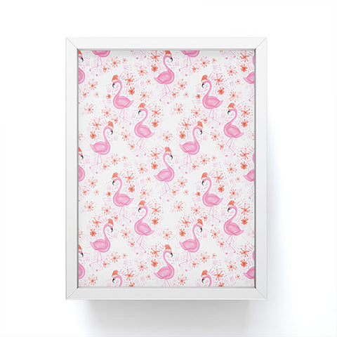 Dash and Ash Jolly Flamingo Framed Mini Art Print