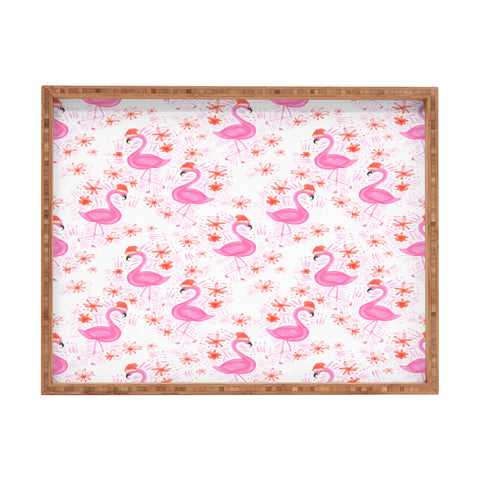 Dash and Ash Jolly Flamingo Rectangular Tray