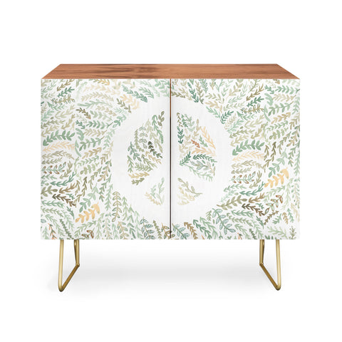 Dash and Ash Leaf Peace Credenza