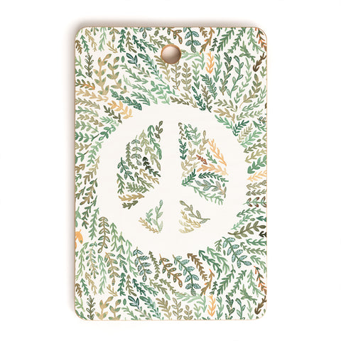 Dash and Ash Leaf Peace Cutting Board Rectangle