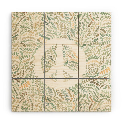 Dash and Ash Leaf Peace Wood Wall Mural