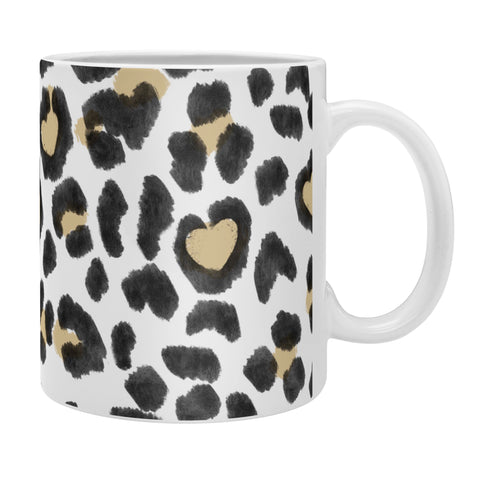 Dash and Ash Leopard Heart Coffee Mug