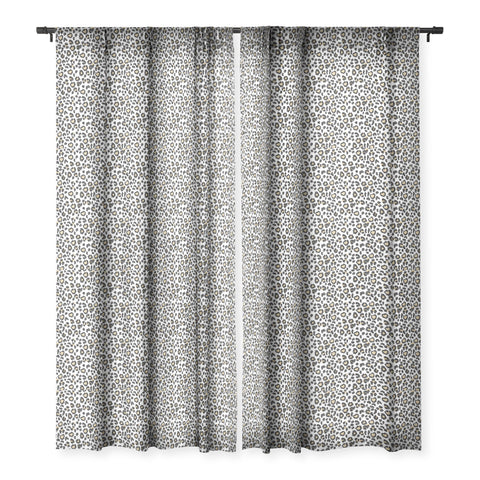 Dash and Ash Leopard Heart Sheer Window Curtain