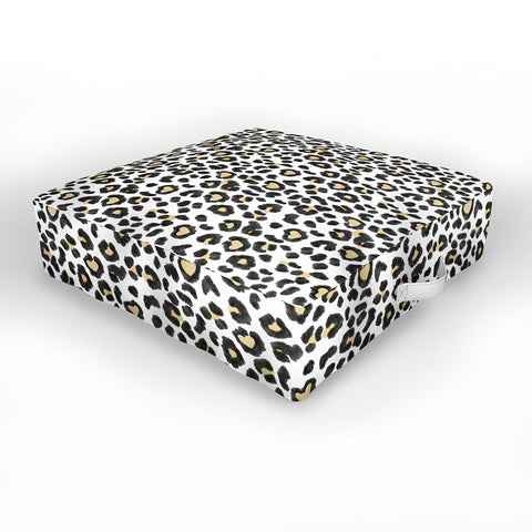 Dash and Ash Leopard Heart Outdoor Floor Cushion