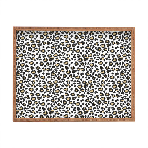 Dash and Ash Leopard Heart Rectangular Tray