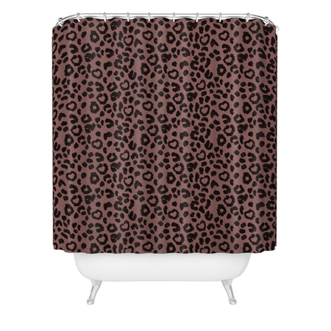Dash and Ash Leopard Love Shower Curtain