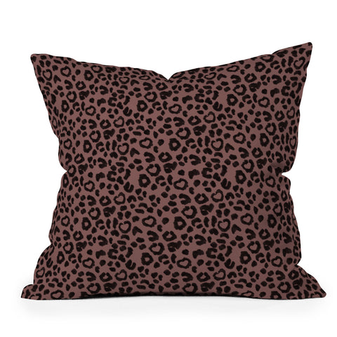 Dash and Ash Leopard Love Throw Pillow
