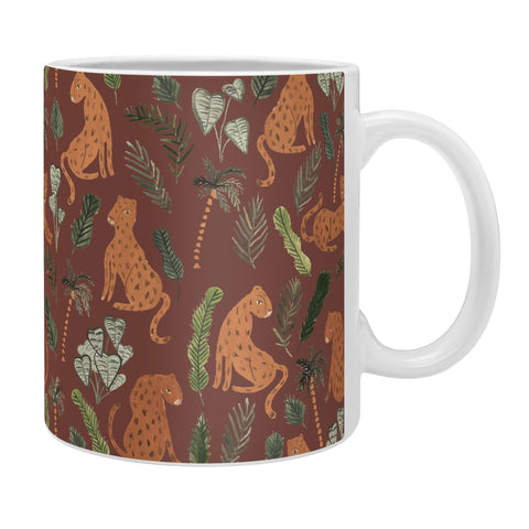 Dash and Ash Leopards and Plants Coffee Mug