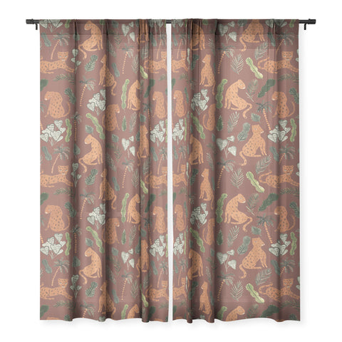Dash and Ash Leopards and Plants Sheer Non Repeat