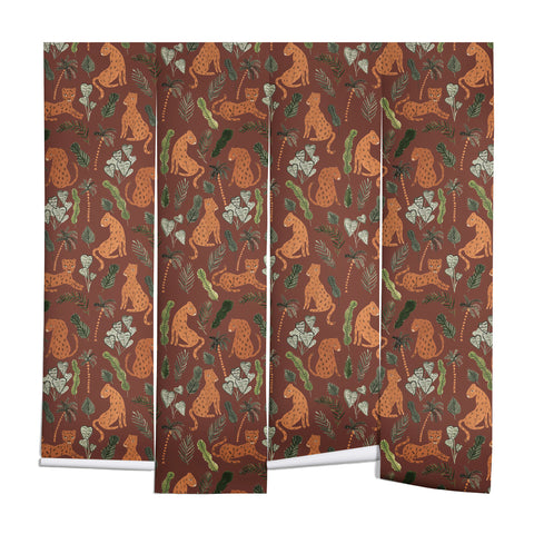 Dash and Ash Leopards and Plants Wall Mural