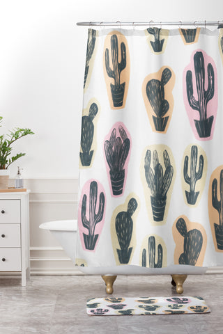 Dash and Ash Lets Get Together 1 Shower Curtain And Mat