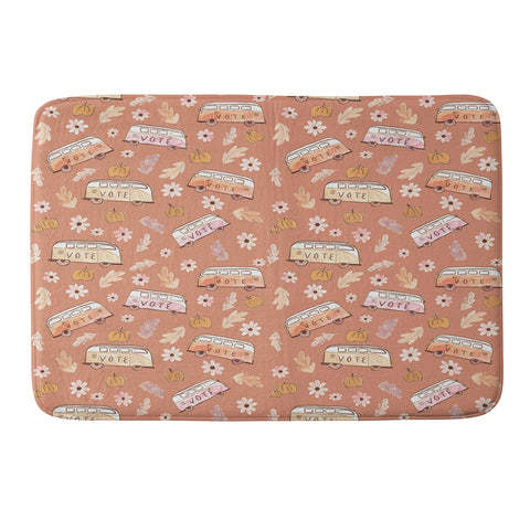 Dash and Ash Lets Vote Memory Foam Bath Mat