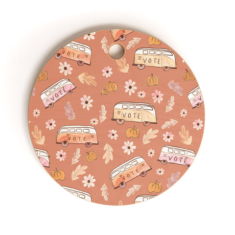 Dash and Ash Lets Vote Cutting Board Round