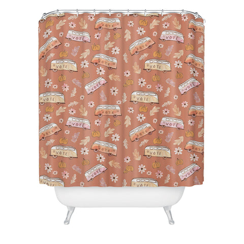 Dash and Ash Lets Vote Shower Curtain