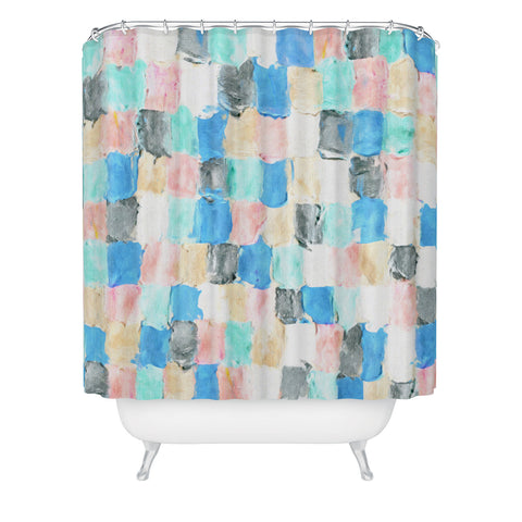 Dash and Ash Light Rain Shower Curtain