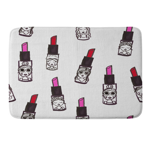 Dash and Ash Lipstick Attack Memory Foam Bath Mat