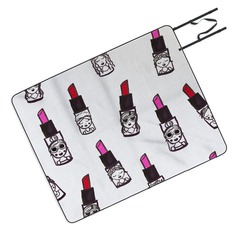 Dash and Ash Lipstick Attack Picnic Blanket