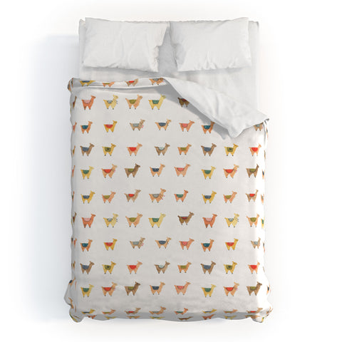 Dash and Ash Llama Llama Duvet Cover