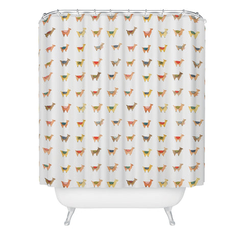 Dash and Ash Llama Llama Shower Curtain
