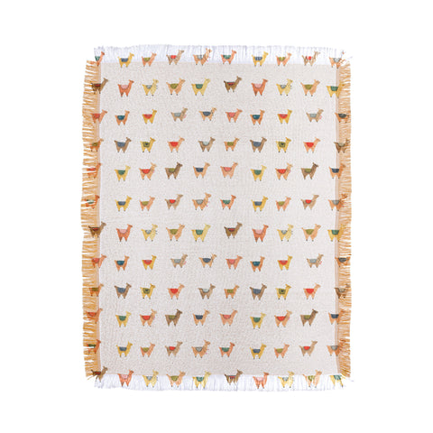 Dash and Ash Llama Llama Throw Blanket