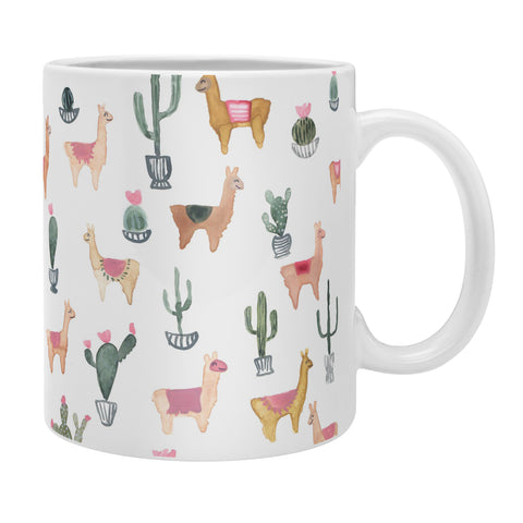 Dash and Ash Llamas and Plants Coffee Mug