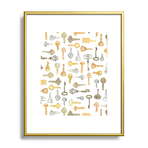 Dash and Ash Love Locked Metal Framed Art Print