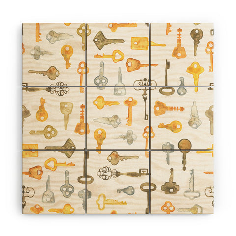 Dash and Ash Love Locked Wood Wall Mural