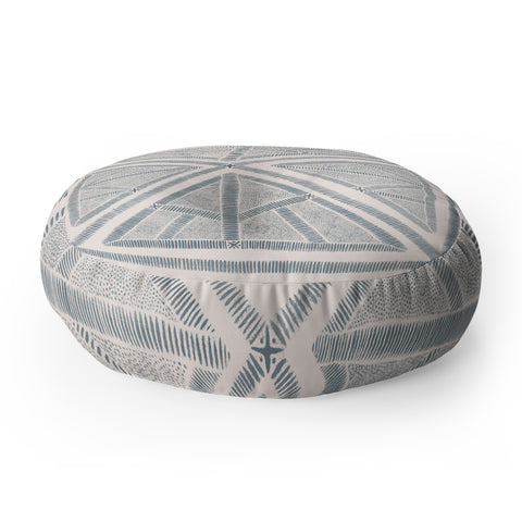 Dash and Ash Maria azul marino Floor Pillow Round