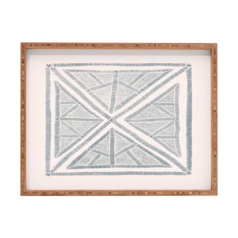 Dash and Ash Maria azul marino Rectangular Tray