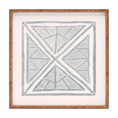 Dash and Ash Maria azul marino Square Tray