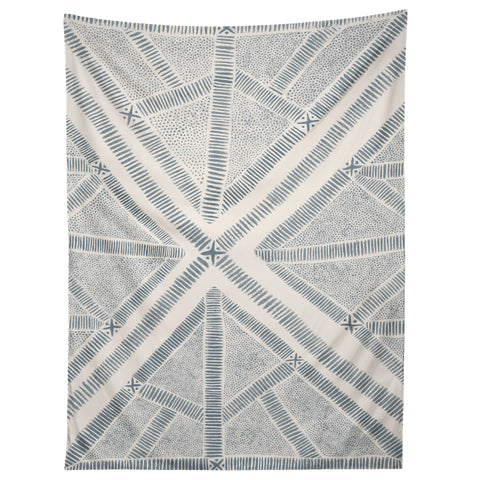 Dash and Ash Maria azul marino Tapestry