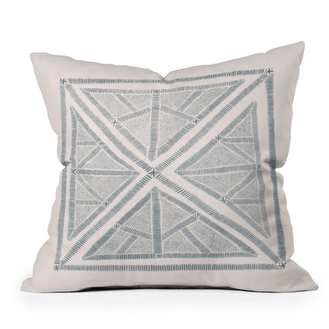 Dash and Ash Maria azul marino Throw Pillow