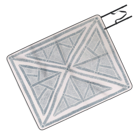 Dash and Ash Maria azul marino Picnic Blanket